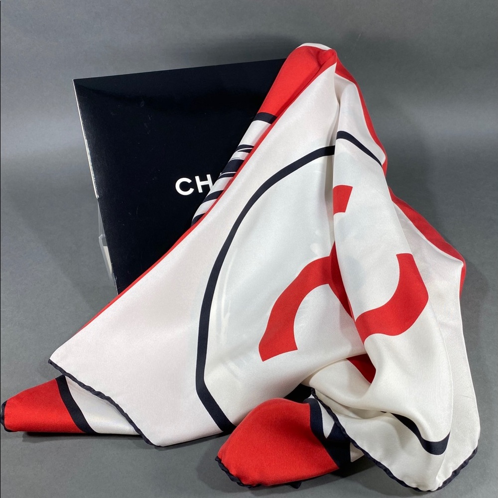 100% authentic Chanel Silk limited scarf shawl.